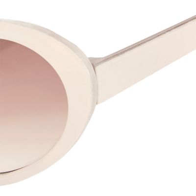 Mini girls cream heart sunglasses